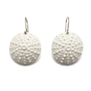 Textured Porcelain Earrings-Earrings-Ute van der Plaats-Pistachios