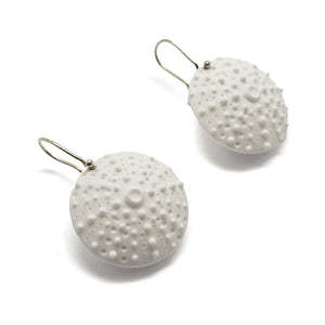 Textured Porcelain Earrings-Earrings-Ute van der Plaats-Pistachios