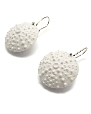 Textured Porcelain Earrings-Earrings-Ute van der Plaats-Pistachios