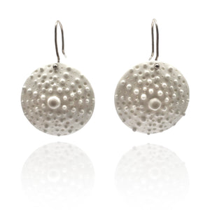Textured Porcelain Earrings-Earrings-Ute van der Plaats-Pistachios