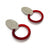 Textured Red Stud Earrings-Earrings-Gilly Langton-Pistachios