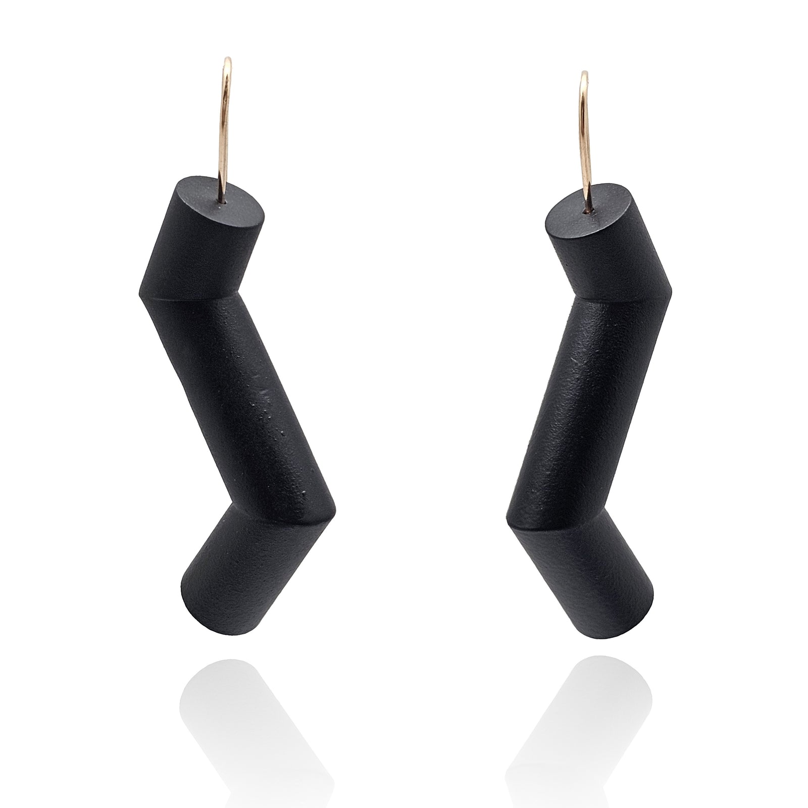 Thick Zig Zag Earrings-Earrings-Joanne Grimonprez-Pistachios