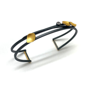 Thin White Sapphire Cuff