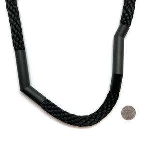 Three Angle Black Rope Necklace-Necklaces-Joanne Grimonprez-Pistachios