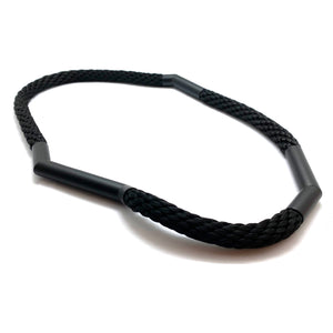 Three Angle Black Rope Necklace-Necklaces-Joanne Grimonprez-Pistachios