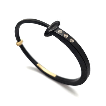 Three Diamond Nail Bracelet