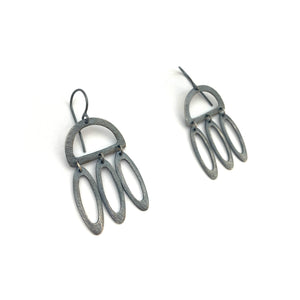 Three Oval Drop Arch Earrings-Earrings-Heather Guidero-Pistachios