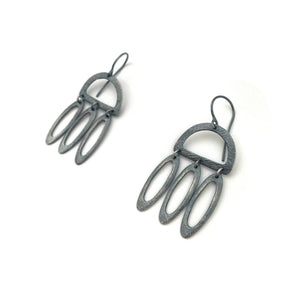 Three Oval Drop Arch Earrings-Earrings-Heather Guidero-Pistachios