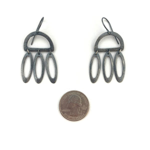 Three Oval Drop Arch Earrings-Earrings-Heather Guidero-Pistachios