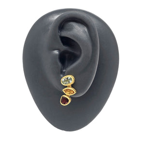 Tiered Multi-Stone Studs-Earrings-Petra Class-Pistachios
