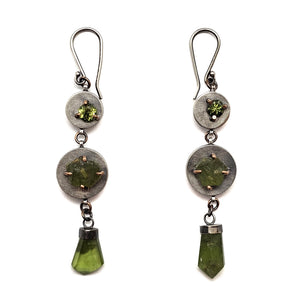 Tiered Peridot Earrings-Earrings-Joanna Gollberg-Pistachios