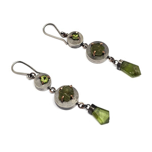 Tiered Peridot Earrings-Earrings-Joanna Gollberg-Pistachios