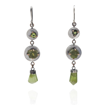 Tiered Peridot Earrings