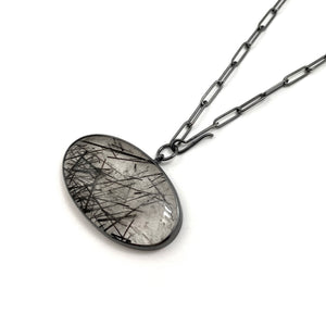 Tourmalated Lariat Necklace-Necklaces-Emily Rogstad-Pistachios