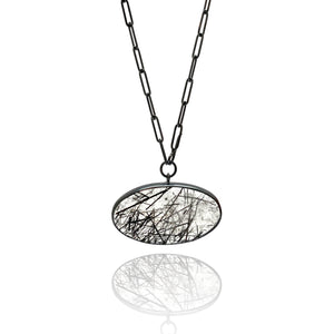 Tourmalated Lariat Necklace-Necklaces-Emily Rogstad-Pistachios