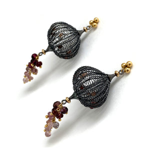 Tourmaline Crochet Earrings-Earrings-Sowon Joo-Pistachios
