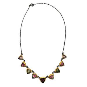Tourmaline and 24k Gold Necklace - Pistachios