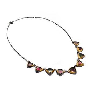 Tourmaline and 24k Gold Necklace - Pistachios