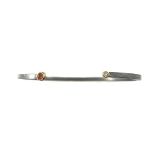 Tourmaline and Diamond Cuff-Bracelets-Karin Jacobson-Pistachios