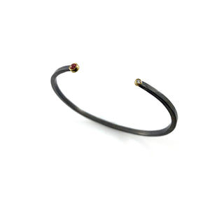 Tourmaline and Diamond Cuff-Bracelets-Karin Jacobson-Pistachios