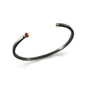 Tourmaline and Diamond Cuff-Bracelets-Karin Jacobson-Pistachios
