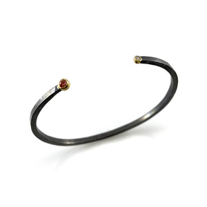 Tourmaline and Diamond Cuff-Bracelets-Karin Jacobson-Pistachios