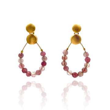 Tourmaline and Gold Earrings