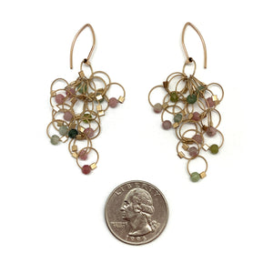 Tourmaline and Nylon Earrings-Earrings-Meghan Riley-Pistachios