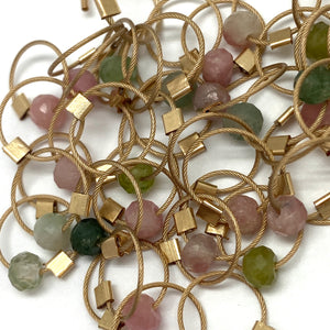 Tourmaline and Nylon Earrings-Earrings-Meghan Riley-Pistachios