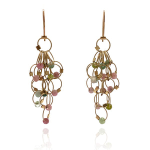 Tourmaline and Nylon Earrings-Earrings-Meghan Riley-Pistachios