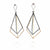 Tri Color Large Geometric Layered Drops-Earrings-Veronika Majewska-Pistachios