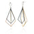 Tri Color Large Geometric Layered Drops-Earrings-Veronika Majewska-Pistachios