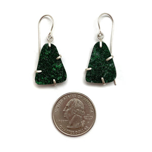 Triangle Warwickite Earrings-Earrings-Eva Stone-Pistachios