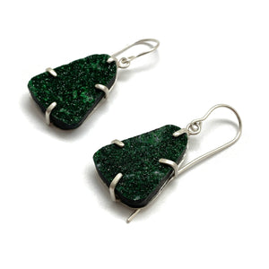 Triangle Warwickite Earrings-Earrings-Eva Stone-Pistachios