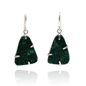 Triangle Warwickite Earrings-Earrings-Eva Stone-Pistachios