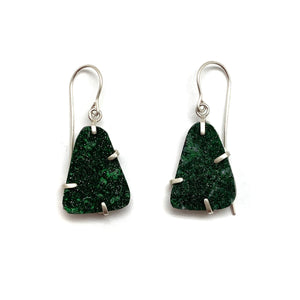 Triangle Warwickite Earrings-Earrings-Eva Stone-Pistachios
