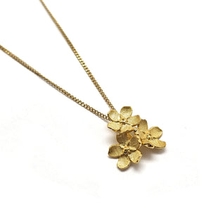 Triple Cherry Blossom Necklace-Necklaces-Manali Shinde-Pistachios