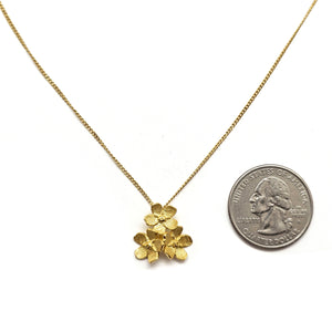 Triple Cherry Blossom Necklace-Necklaces-Manali Shinde-Pistachios