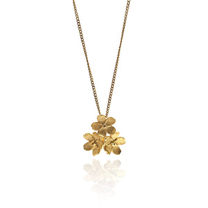 Triple Cherry Blossom Necklace-Necklaces-Manali Shinde-Pistachios