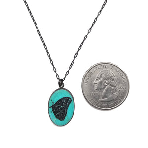 Turquoise Butterfly Pendant-Necklaces-Kelly Jean Conroy-Pistachios