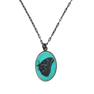 Turquoise Butterfly Pendant-Necklaces-Kelly Jean Conroy-Pistachios