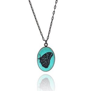 Turquoise Butterfly Pendant-Necklaces-Kelly Jean Conroy-Pistachios