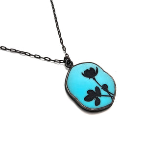 Turquoise Flower Pendant-Necklaces-Kelly Jean Conroy-Pistachios