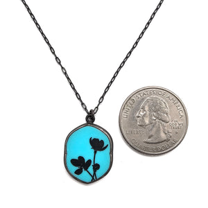 Turquoise Flower Pendant-Necklaces-Kelly Jean Conroy-Pistachios