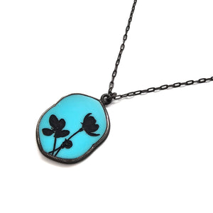 Turquoise Flower Pendant-Necklaces-Kelly Jean Conroy-Pistachios