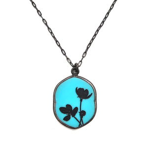 Turquoise Flower Pendant-Necklaces-Kelly Jean Conroy-Pistachios