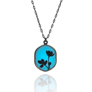 Turquoise Flower Pendant-Necklaces-Kelly Jean Conroy-Pistachios