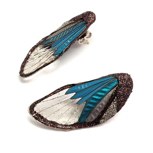Turquoise Wing Earrings-Earrings-Märta Mattsson-Pistachios