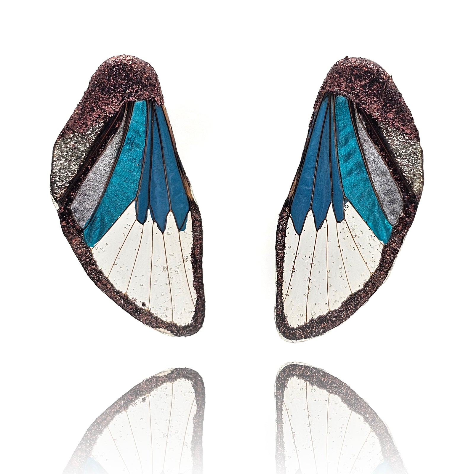 Turquoise Wing Earrings-Earrings-Märta Mattsson-Pistachios