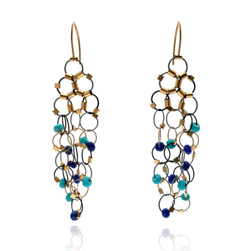 Turquoise and Lapis Earrings
